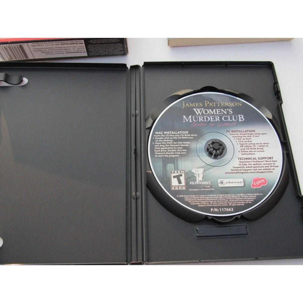 James Patterson Women's Murder Club Death in Scarlet PC Mac CD Hidden Object